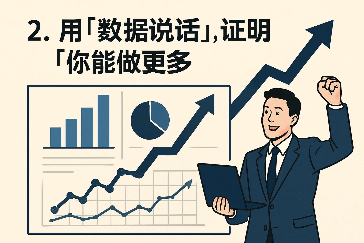 2. 用“数据说话”，证明“你能做更多”