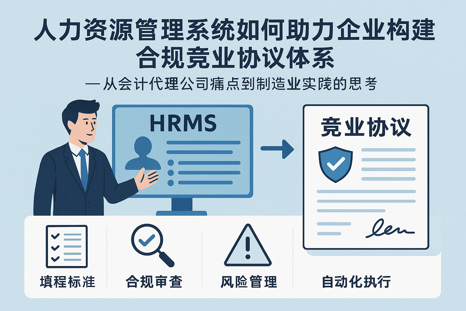 人力资源管理系统如何助力企业构建合规竞业协议体系——从会计代理公司痛点到制造业实践的思考