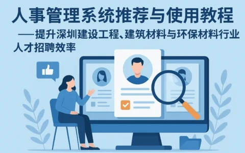人事管理系统推荐与使用教程——提升深圳建筑工程、建筑材料与环保材料行业人才招聘效率