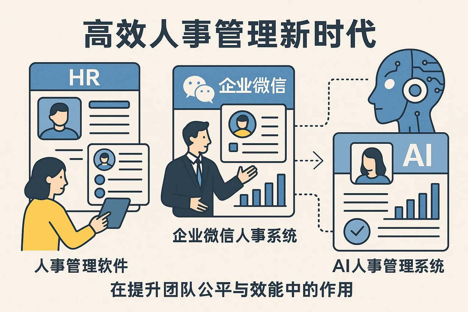 高效人事管理新时代：人事管理软件、企业微信人事系统与AI人事管理系统在提升团队公平与效能中的作用