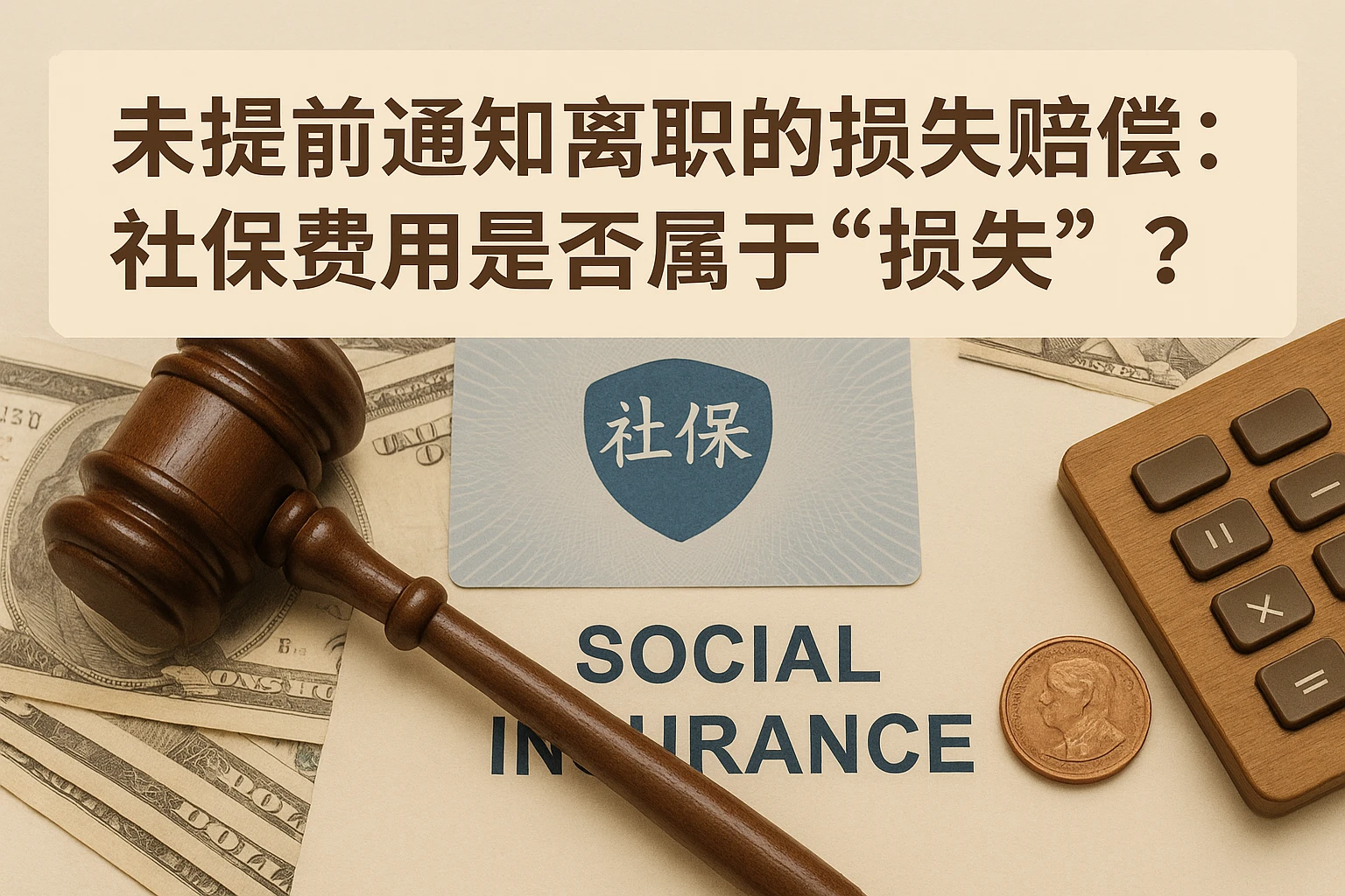2. 未提前通知离职的损失赔偿：社保费用是否属于“损失”？