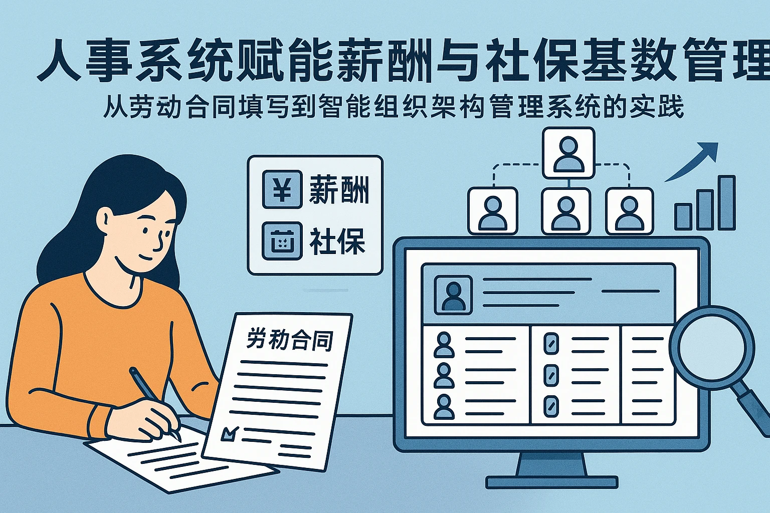 人事系统赋能薪酬与社保基数管理——从劳动合同填写到智能组织架构管理系统的实践
