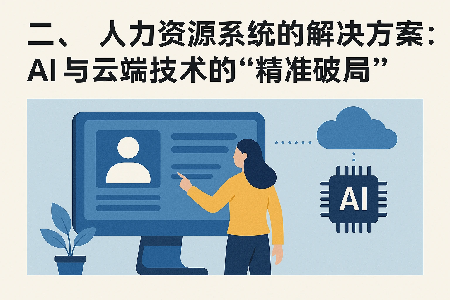 二、人力资源系统的解决方案：AI与云端技术的“精准破局”
