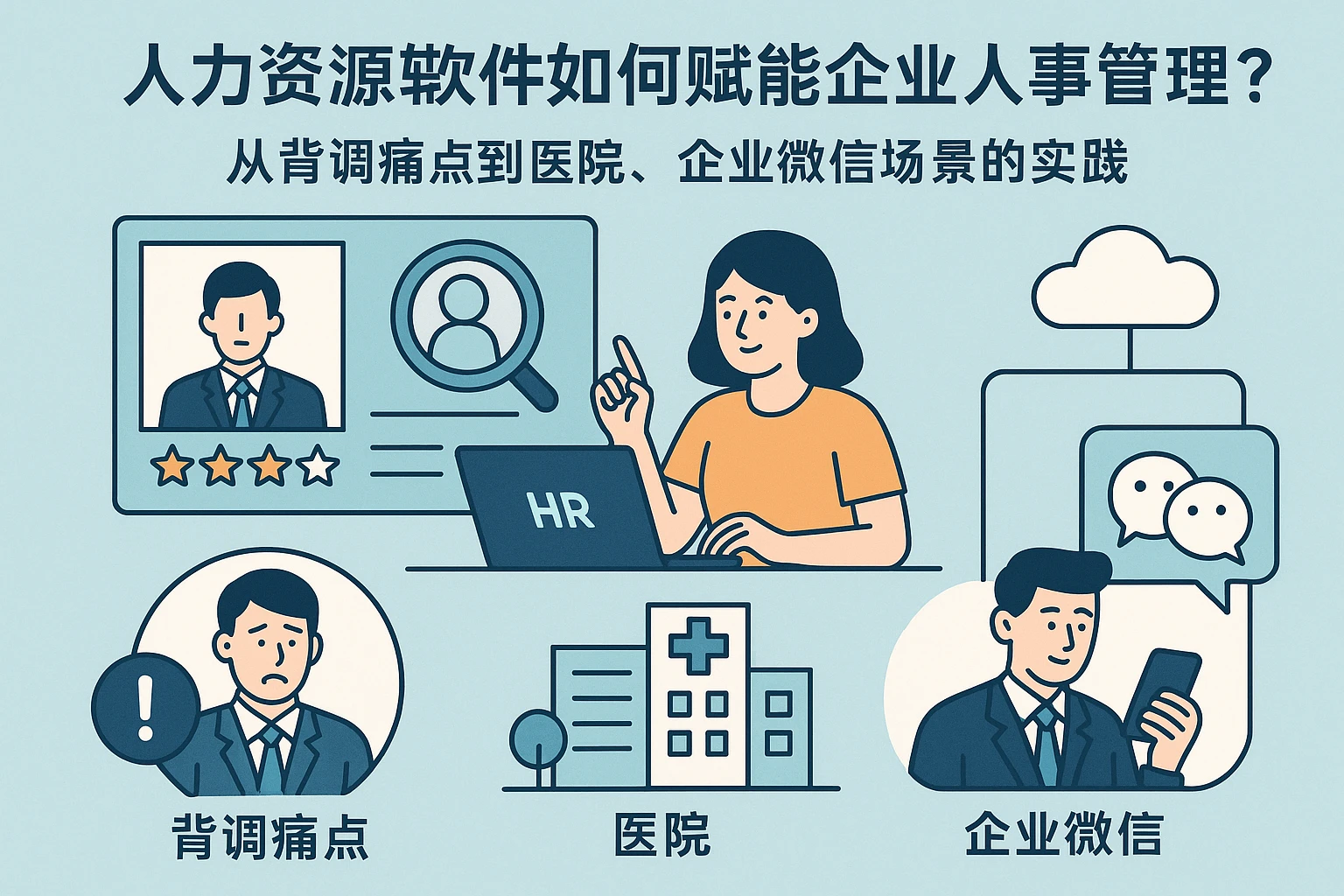 人力资源软件如何赋能企业人事管理？从背调痛点到医院、企业微信场景的实践