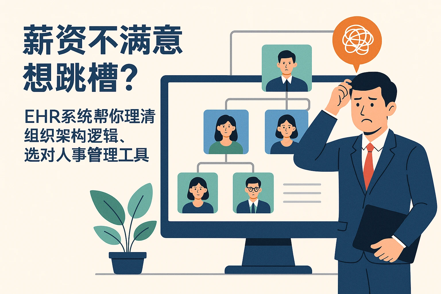 薪资不满意想跳槽？EHR系统帮你理清组织架构逻辑，选对人事管理工具