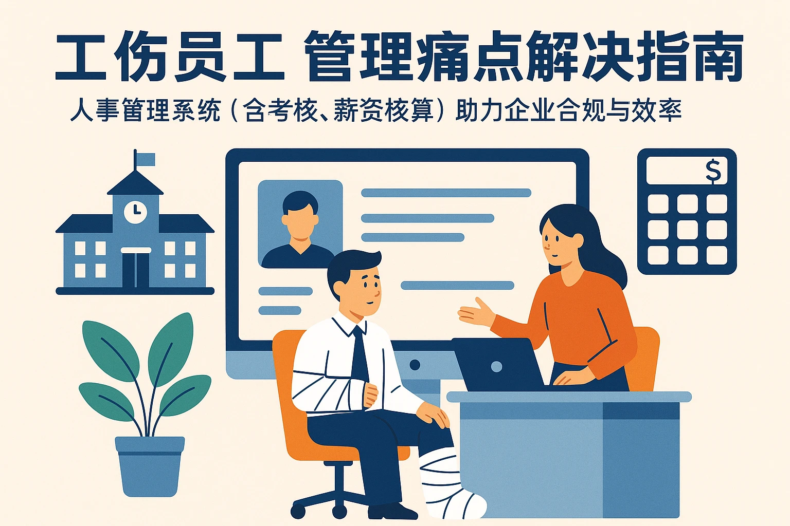 工伤员工管理痛点解决指南：人事管理系统（含学校、薪资核算）助力企业合规与效率