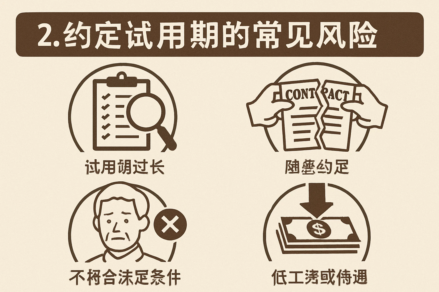 2. 约定试用期的常见风险