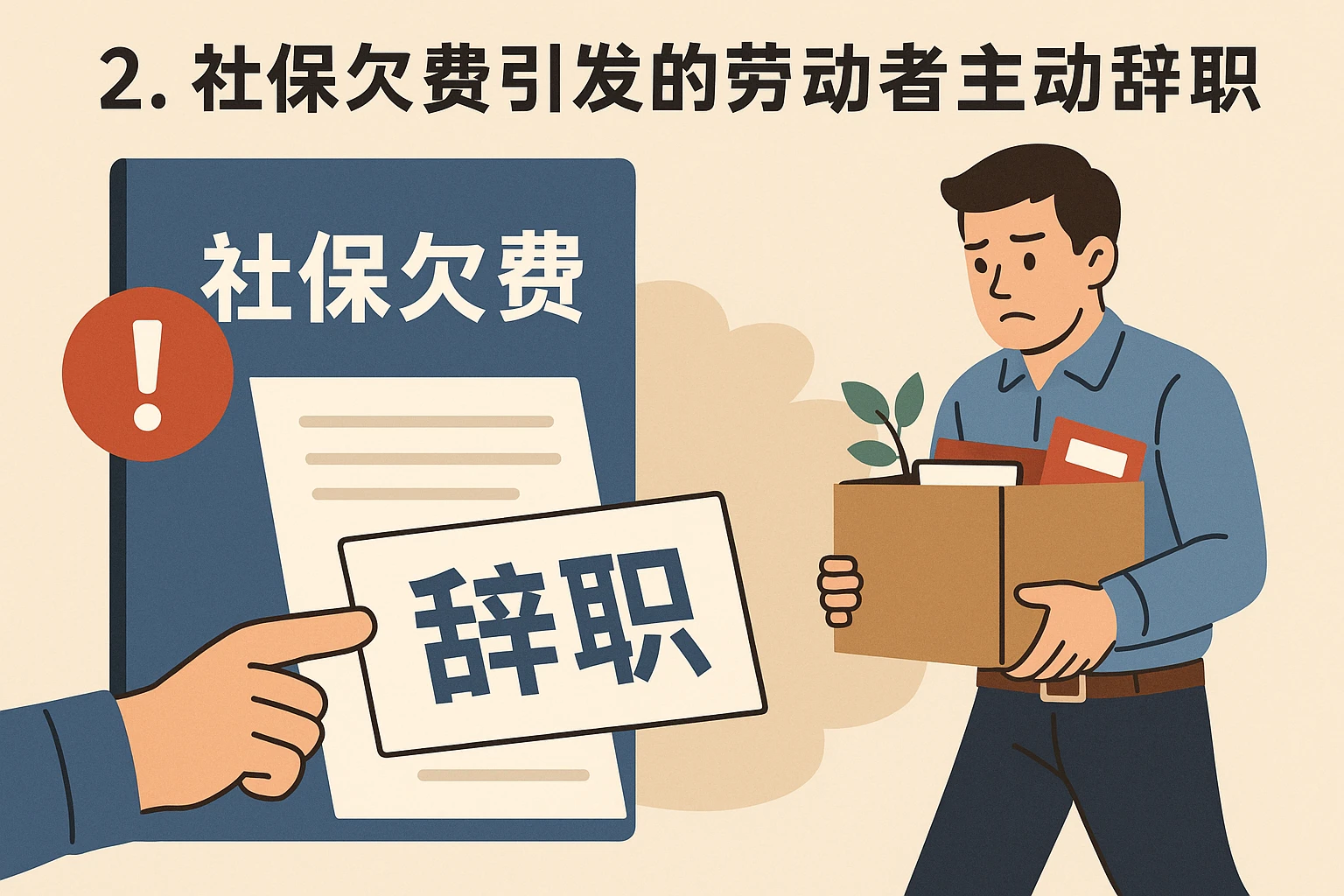 2. 社保欠费引发的劳动者主动辞职