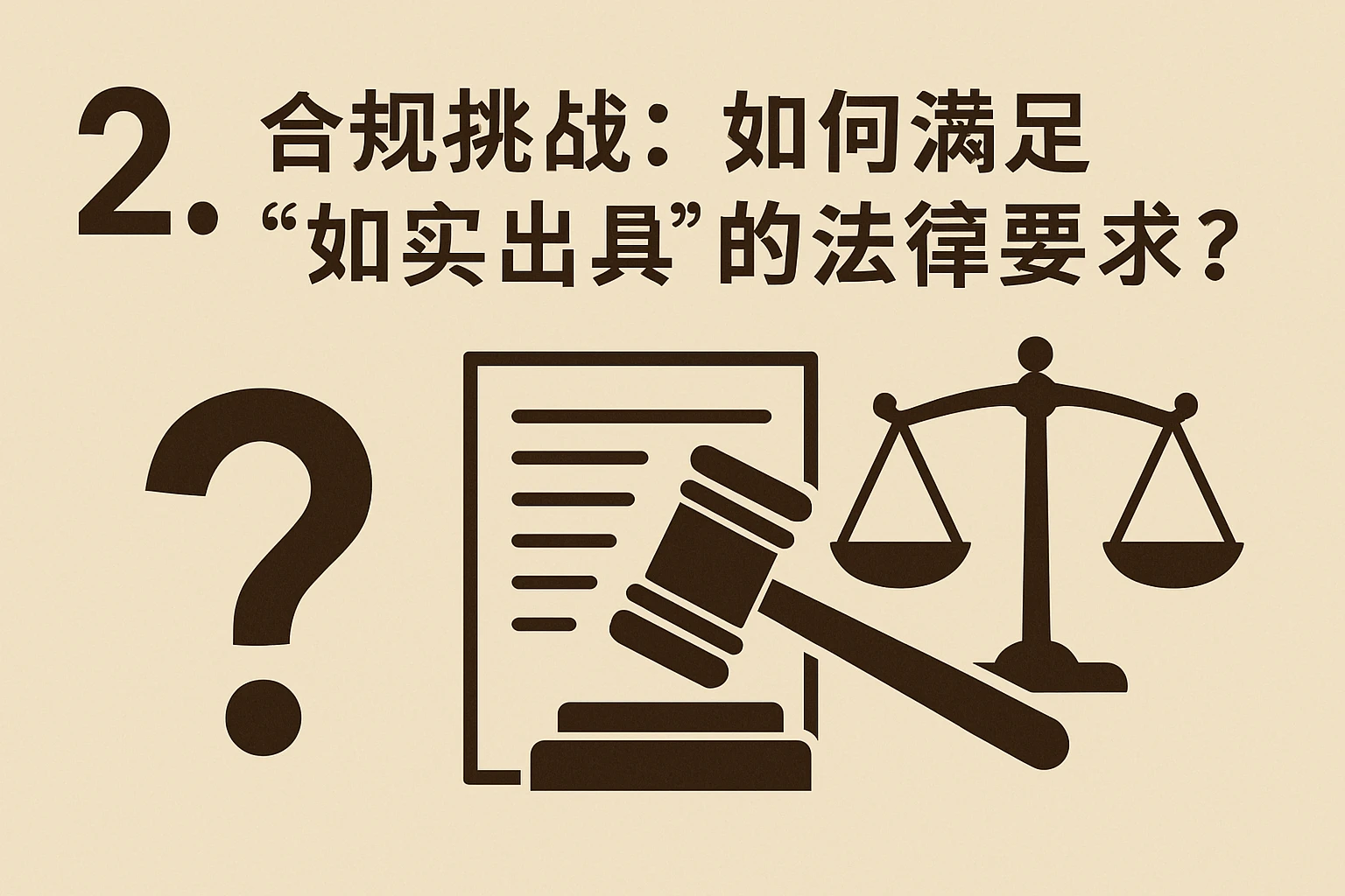 2. 合规挑战：如何满足“如实出具”的法律要求？