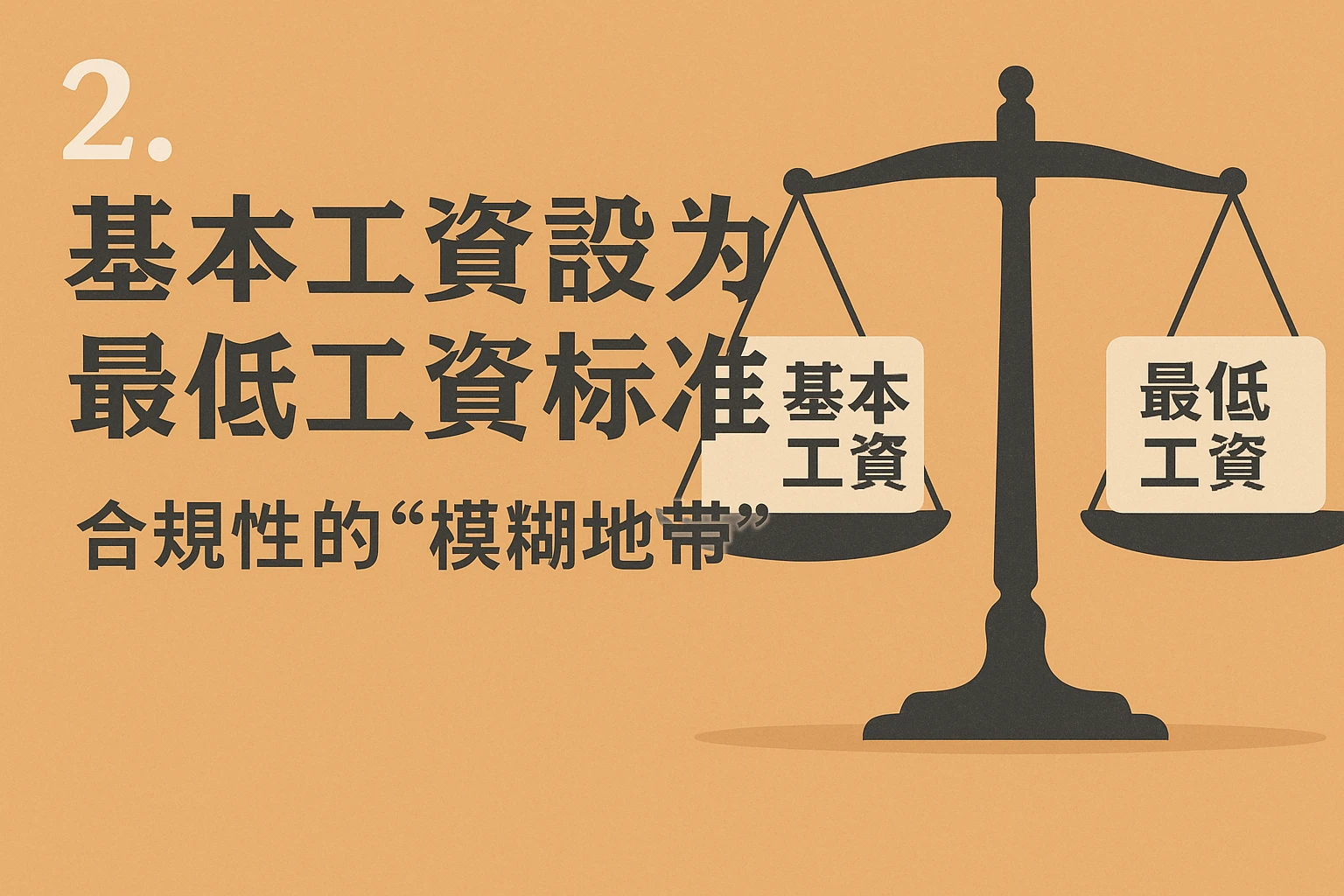 2. 基本工资设为最低工资标准：合规性的“模糊地带”