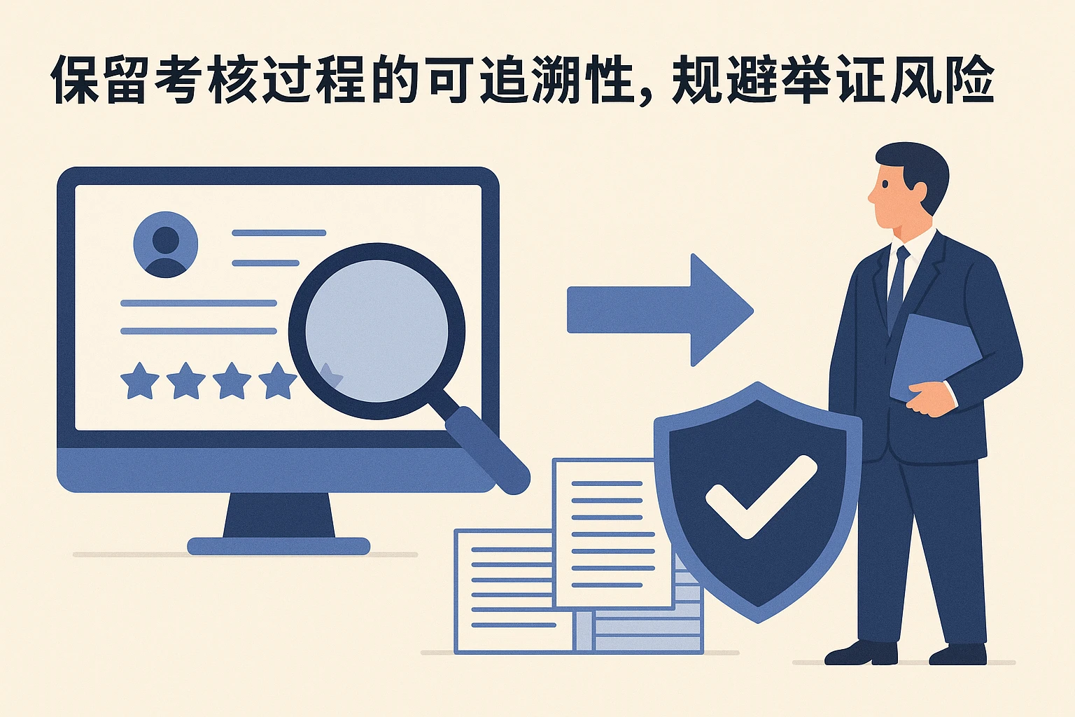 2. 保留考核过程的可追溯性，规避举证风险