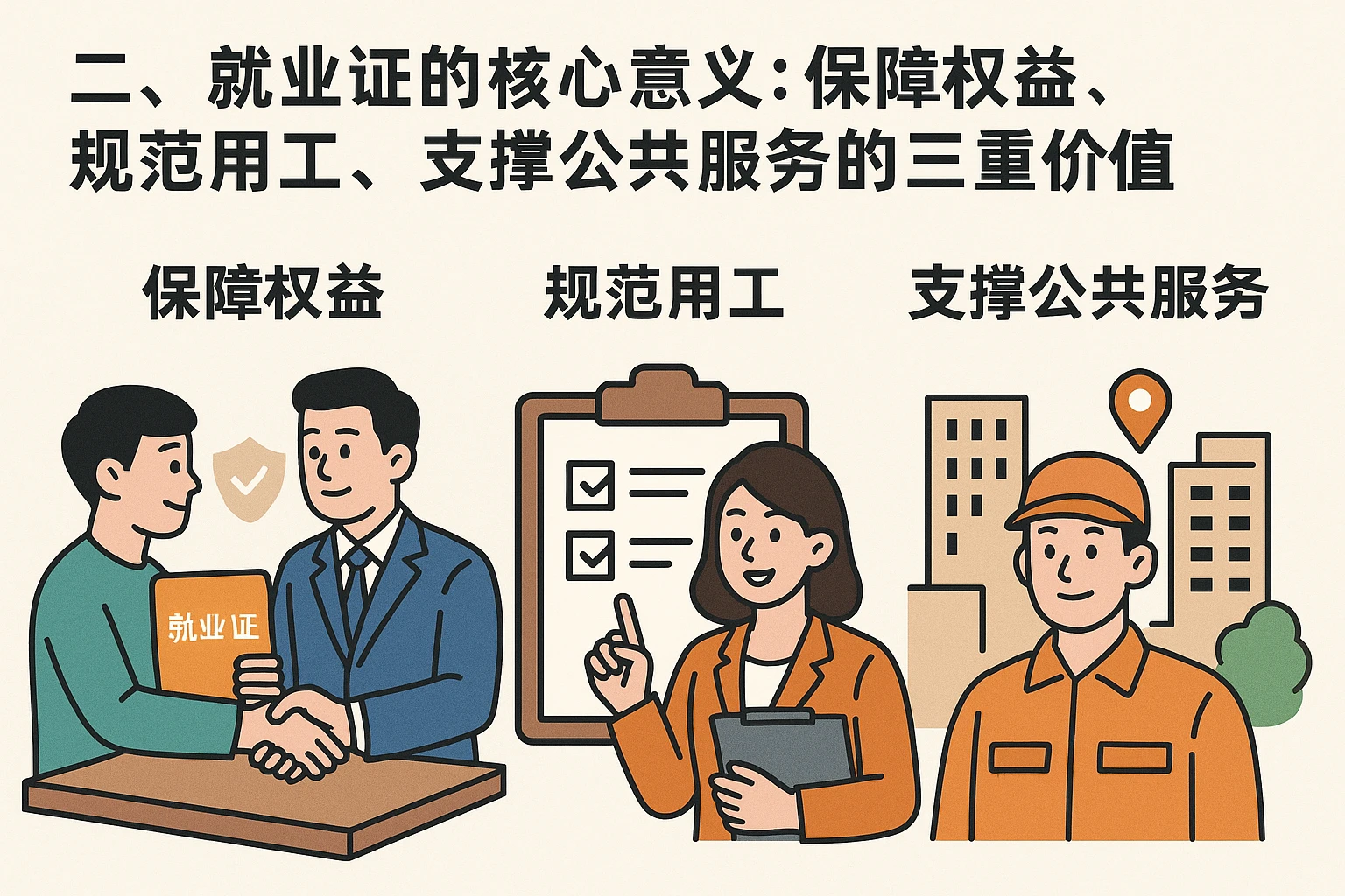 二、就业证的核心意义：保障权益、规范用工、支撑公共服务的三重价值