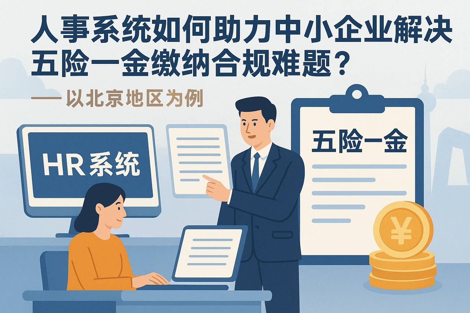 人事系统如何助力中小企业解决五险一金缴纳合规难题？——以北京地区为例