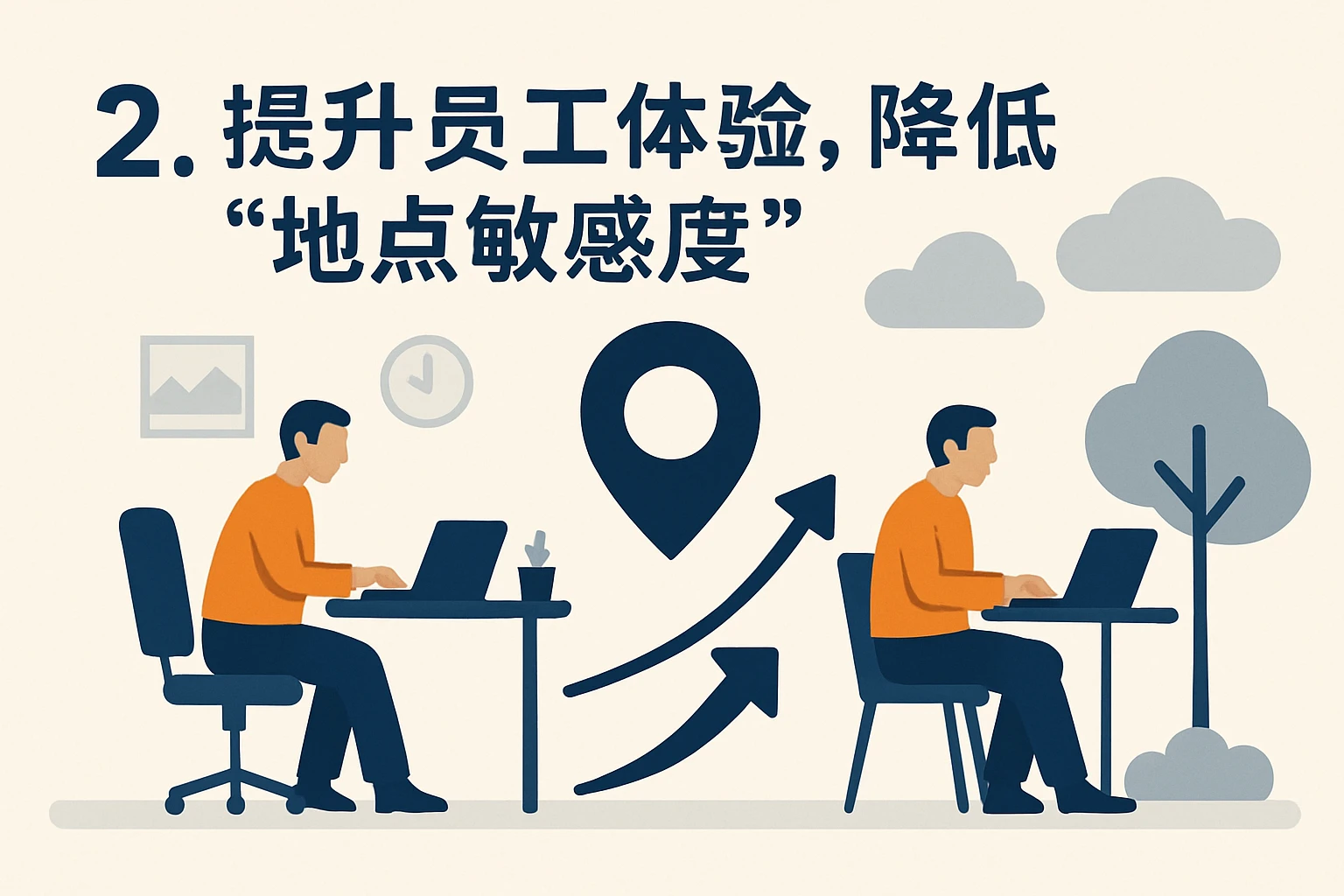 2. 提升员工体验，降低“地点敏感度”