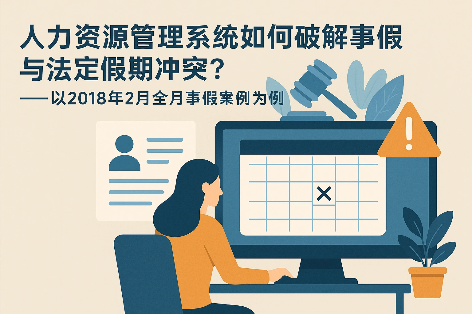 人力资源管理系统如何破解事假与法定假期冲突？——以2018年2月全月事假案例为例