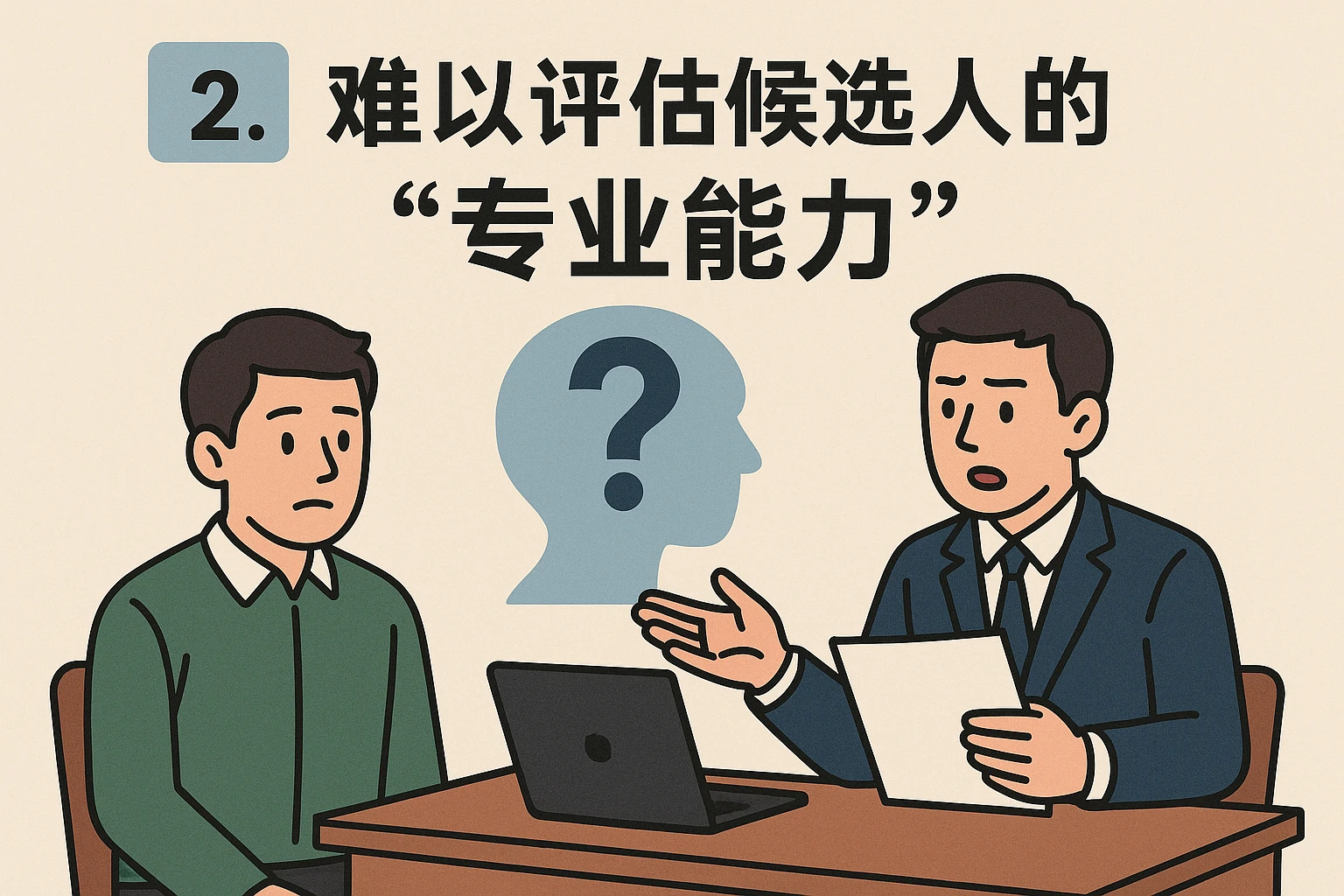 2. 难以评估候选人的“专业能力”