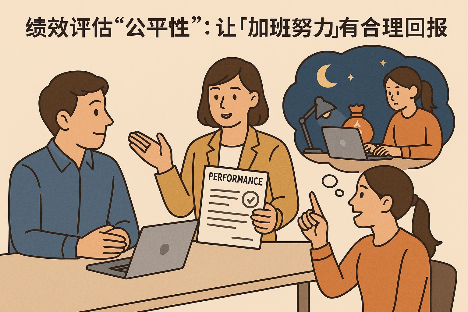 2. 绩效评估“公平性”：让“加班努力”有合理回报