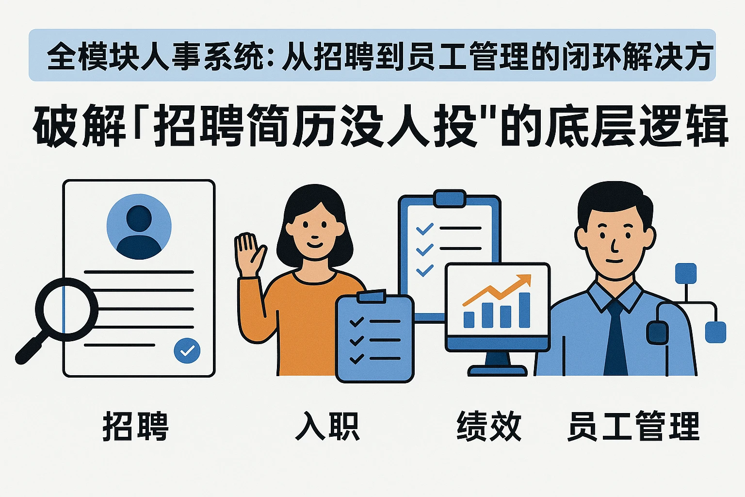 全模块人事系统：从招聘到员工管理的闭环解决方案——破解“招聘简历没人投”的底层逻辑