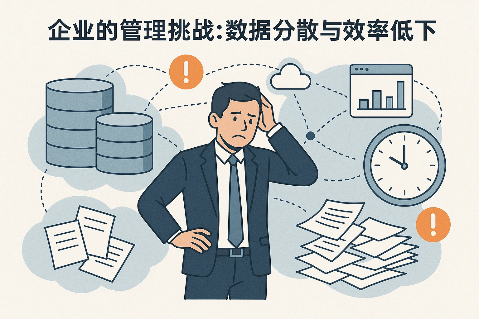 2. 企业的管理挑战：数据分散与效率低下