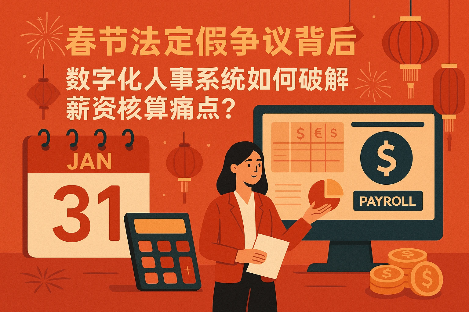 春节法定假争议背后：数字化人事系统如何破解薪资核算痛点？