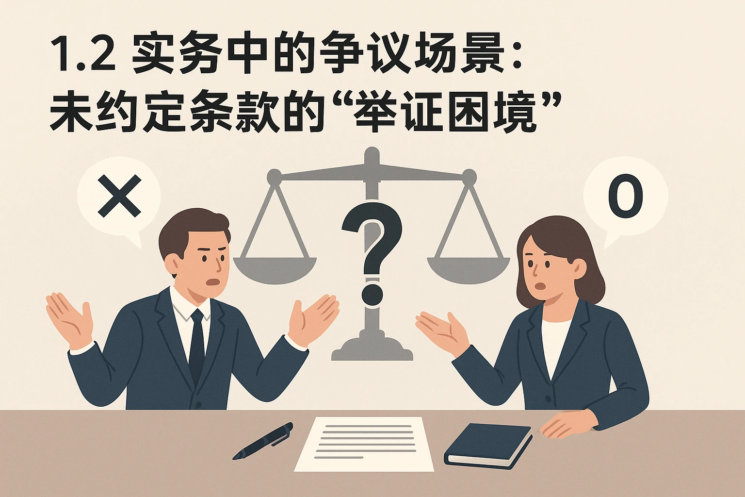 1.2 实务中的争议场景：未约定条款的“举证困境”