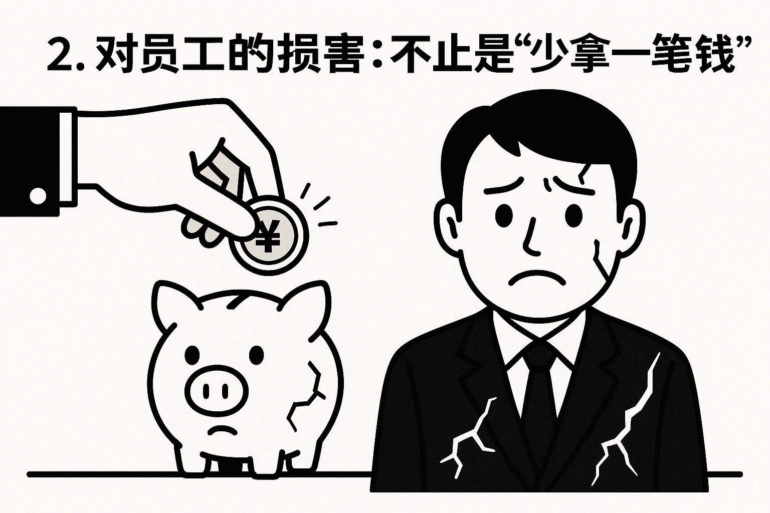 2. 对员工的损害：不止是“少拿一笔钱”