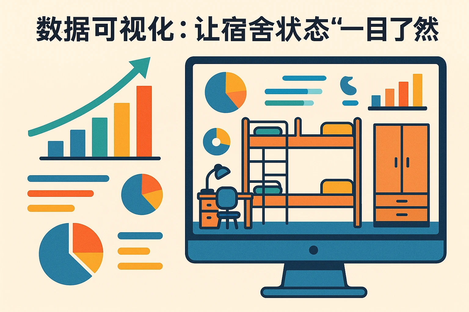 2. 数据可视化：让宿舍状态“一目了然”