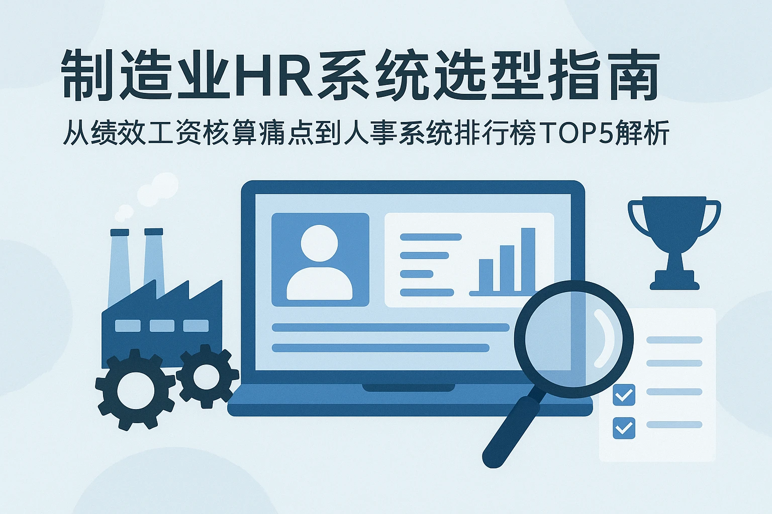 制造业HR系统选型指南：从绩效工资核算痛点到人事系统排行榜TOP5解析