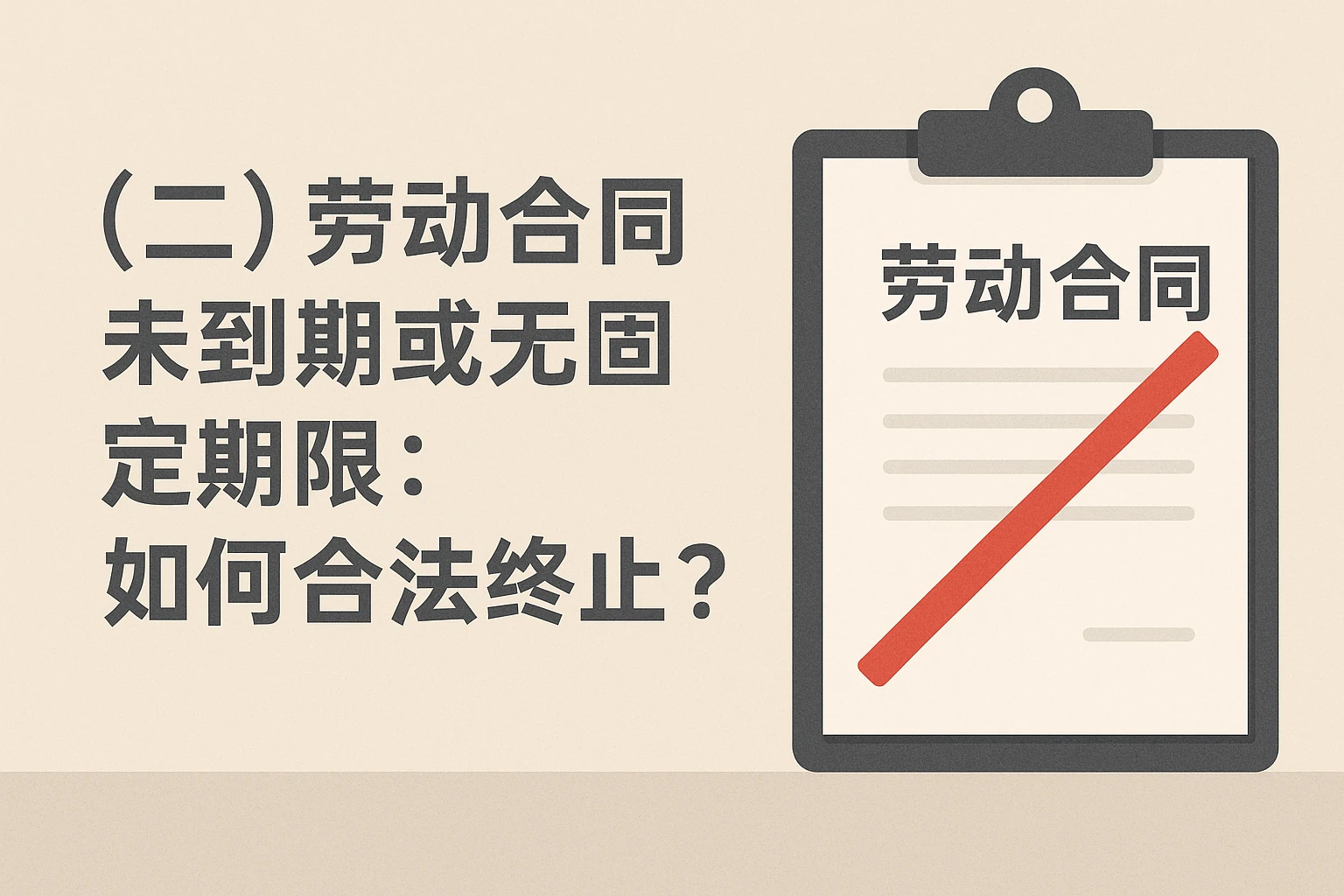 （二）劳动合同未到期或无固定期限：如何合法终止？