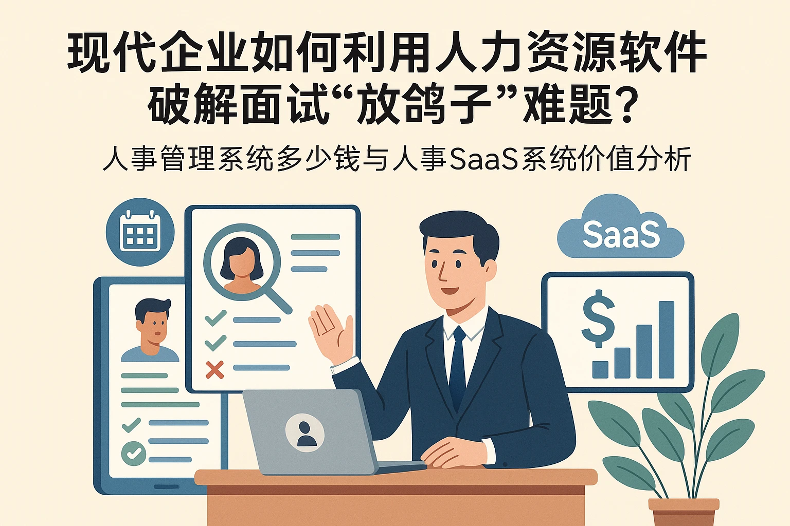 现代企业如何利用人力资源软件破解面试“放鸽子”难题？——人事管理系统多少钱与人事SaaS系统价值分析