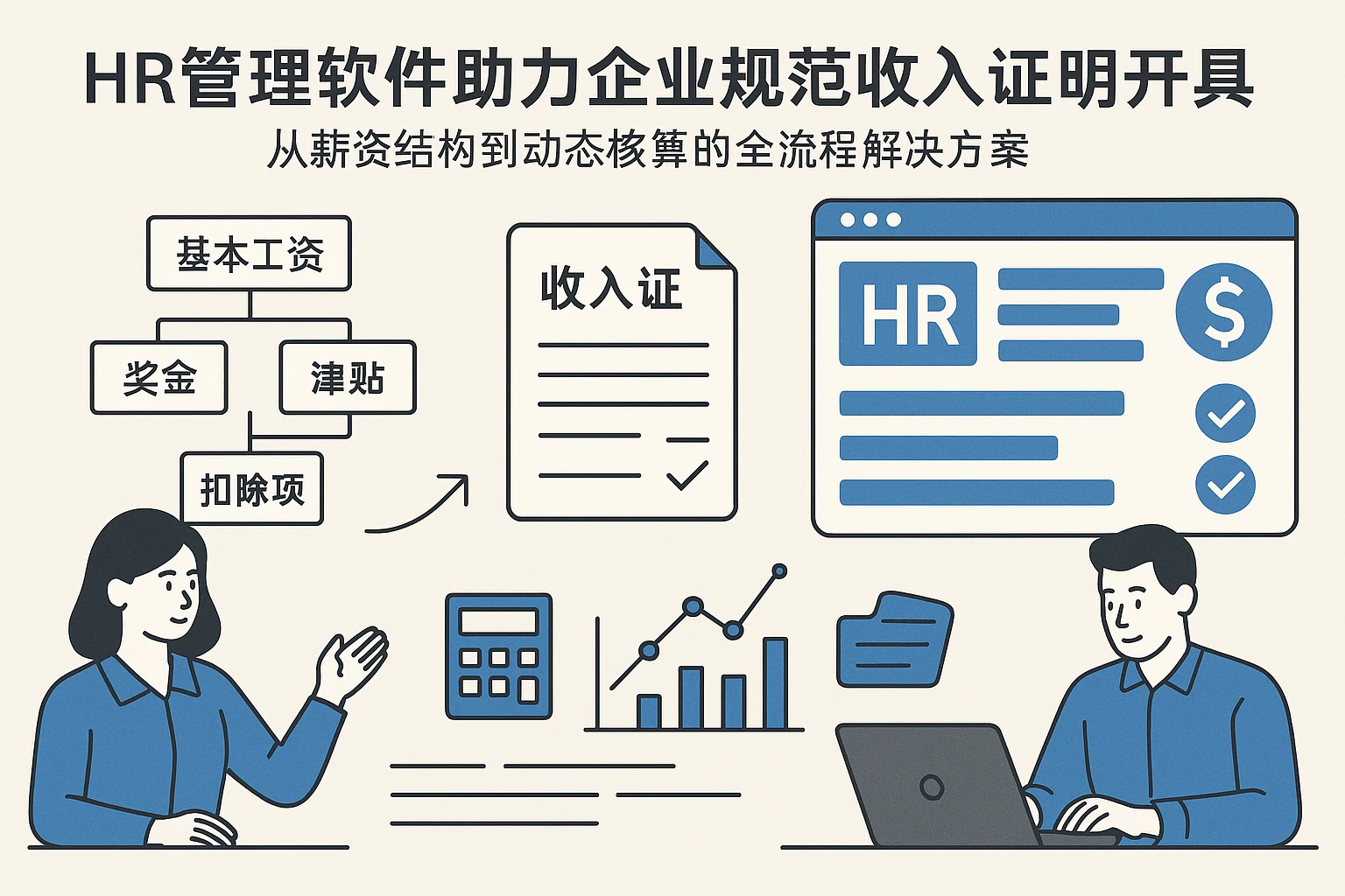 HR管理软件助力企业规范收入证明开具：从薪资结构到动态核算的全流程解决方案