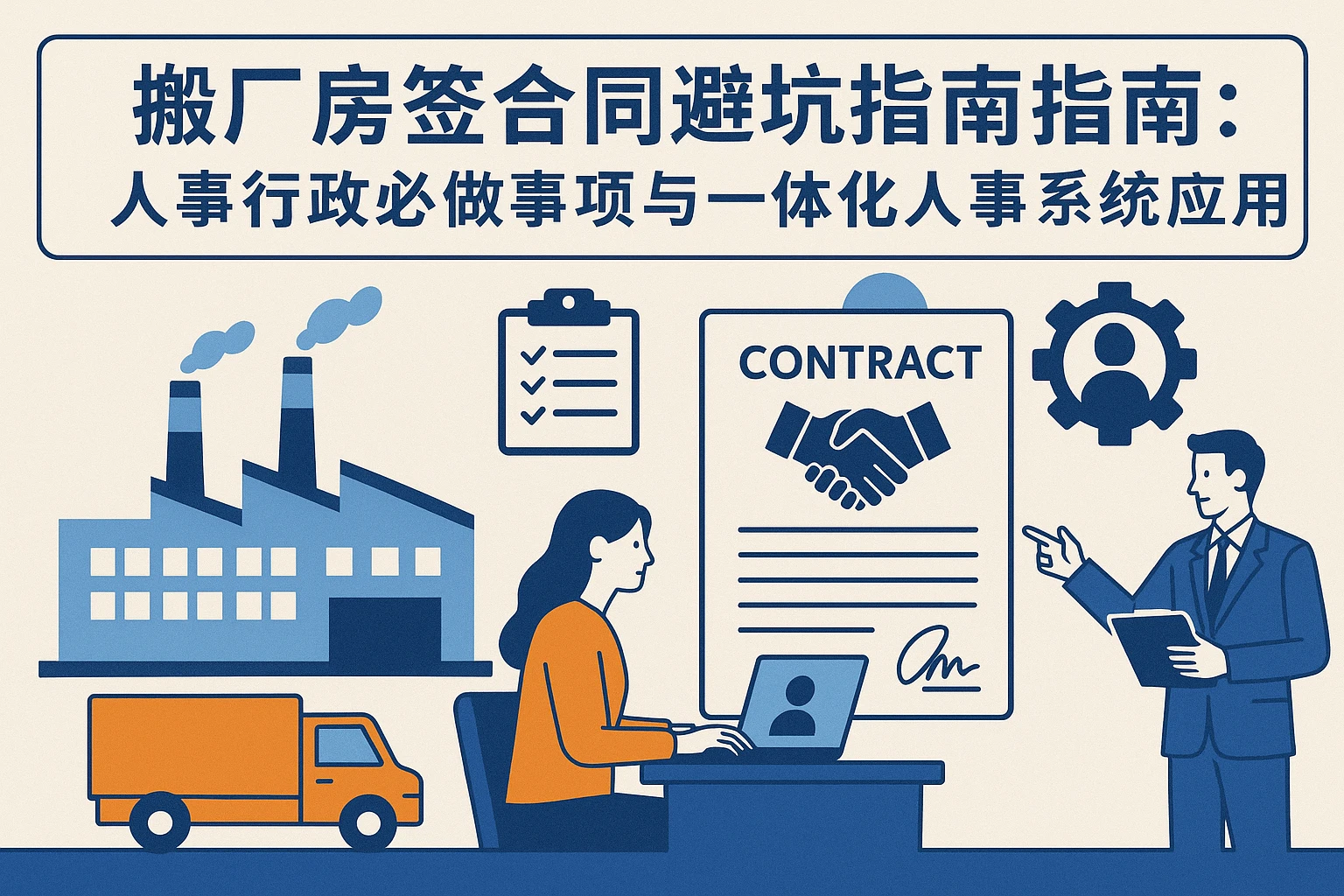 搬厂房签合同避坑指南：人事行政必做事项与一体化人事系统的应用