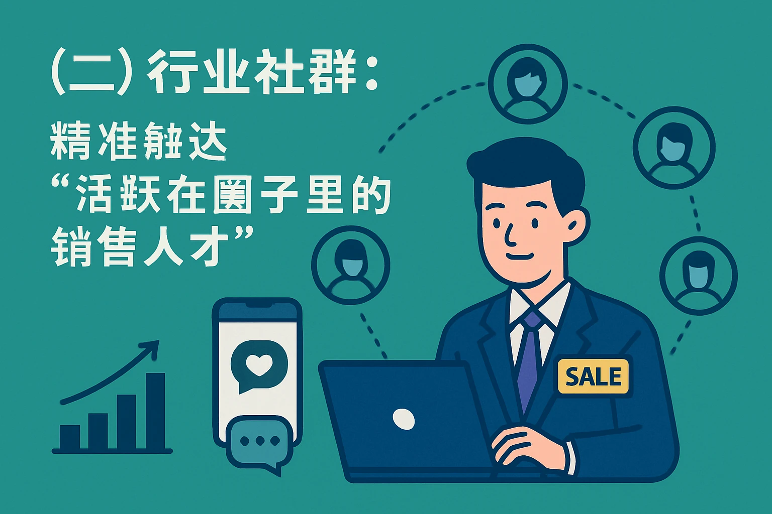 （二）行业社群：精准触达“活跃在圈子里的销售人才”