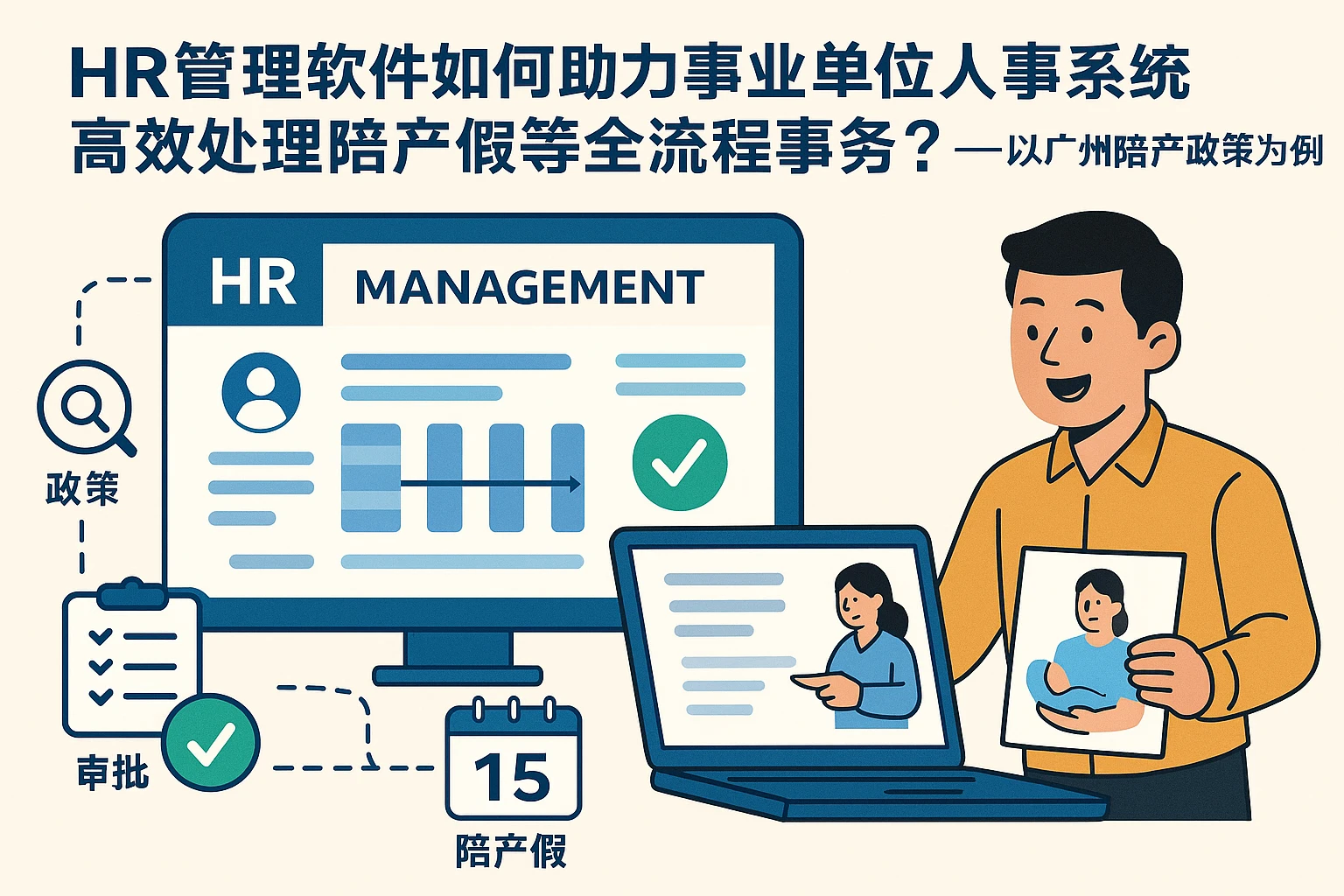 HR管理软件如何助力事业单位人事系统高效处理陪产假等全流程事务？——以广州陪产假政策为例