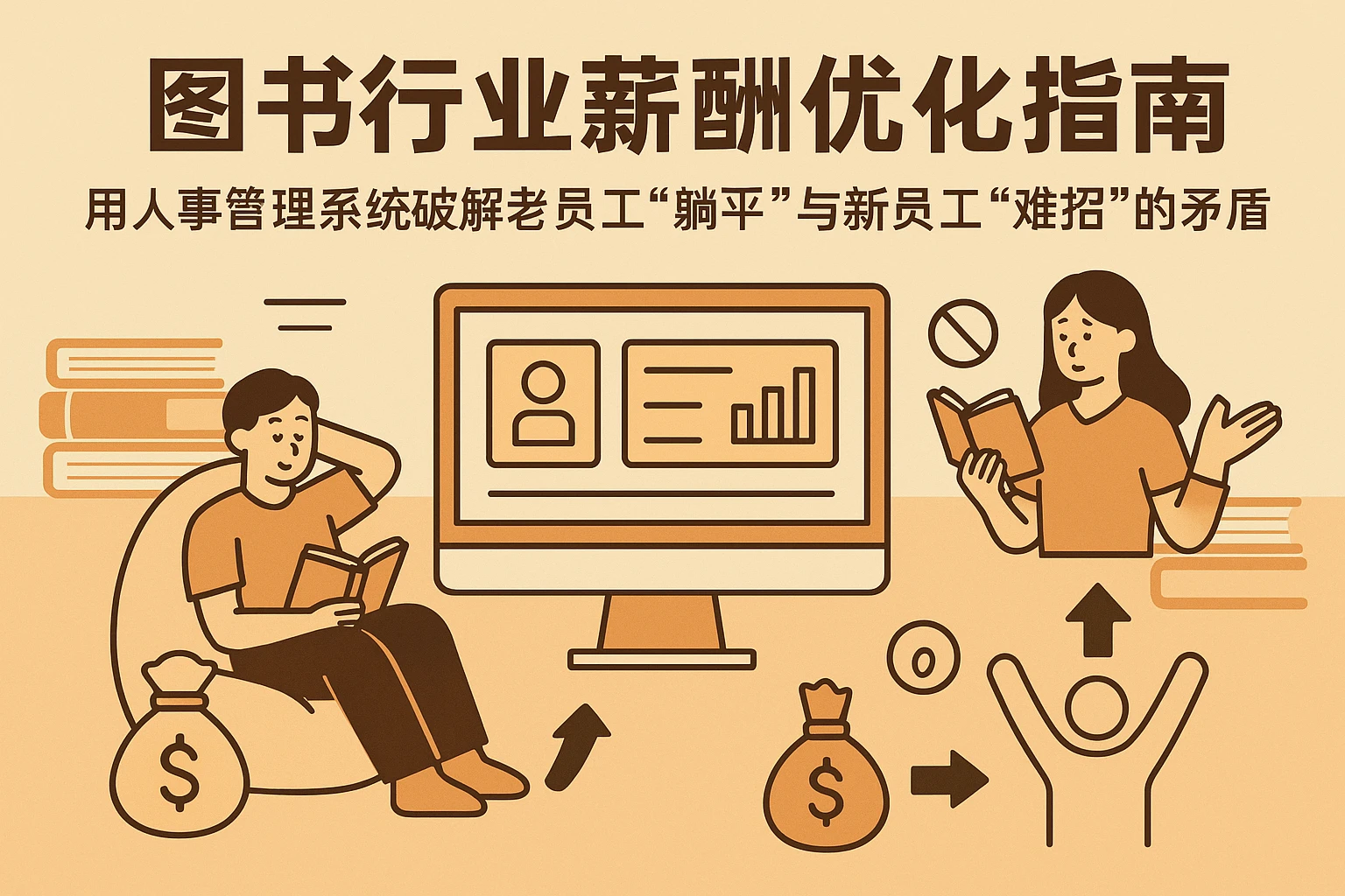 图书行业薪酬优化指南：用人事管理系统破解老员工“躺平”与新员工“难招”的矛盾