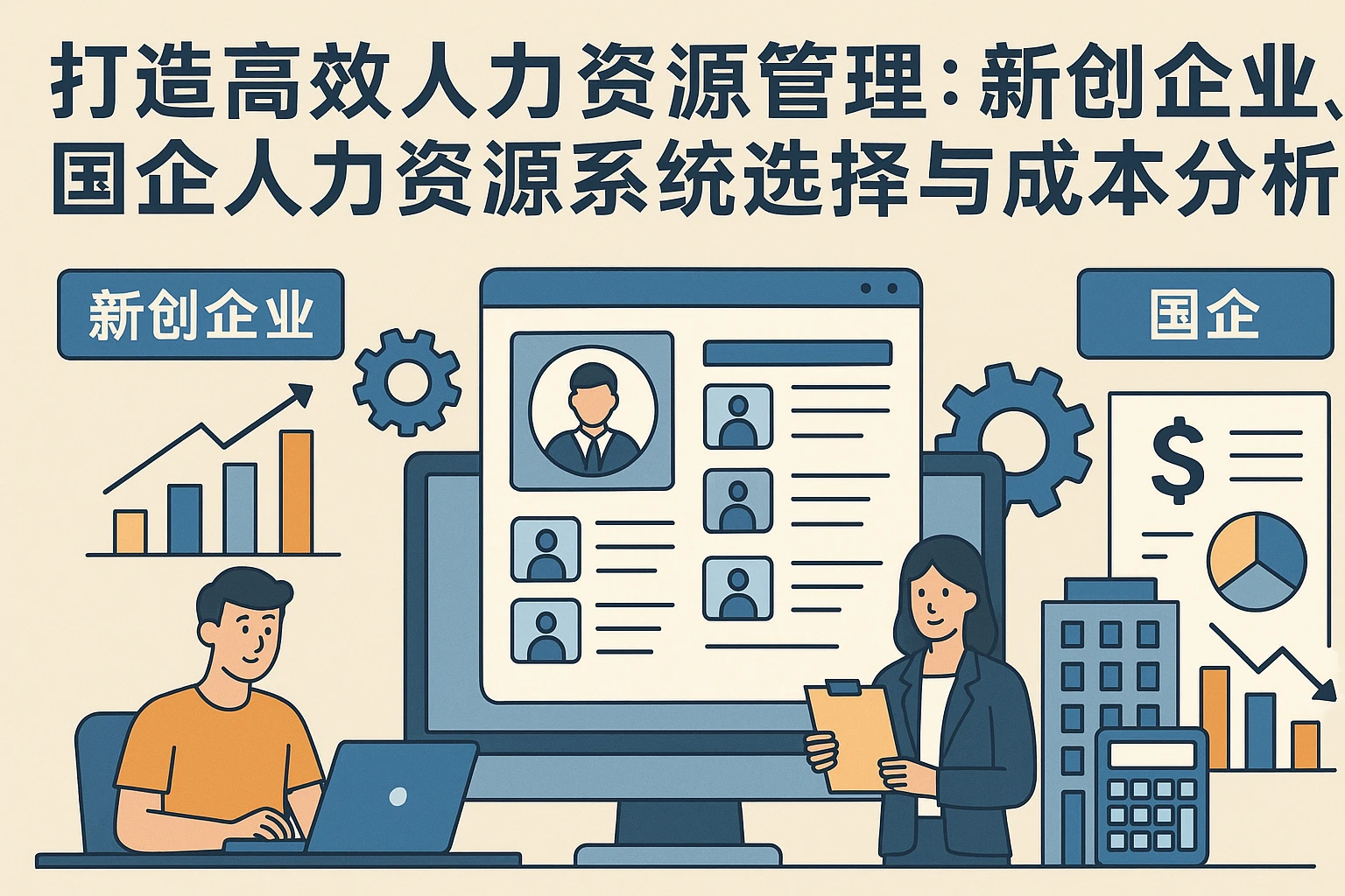 打造高效人力资源管理：新创企业、国企人力资源系统选择与成本分析
