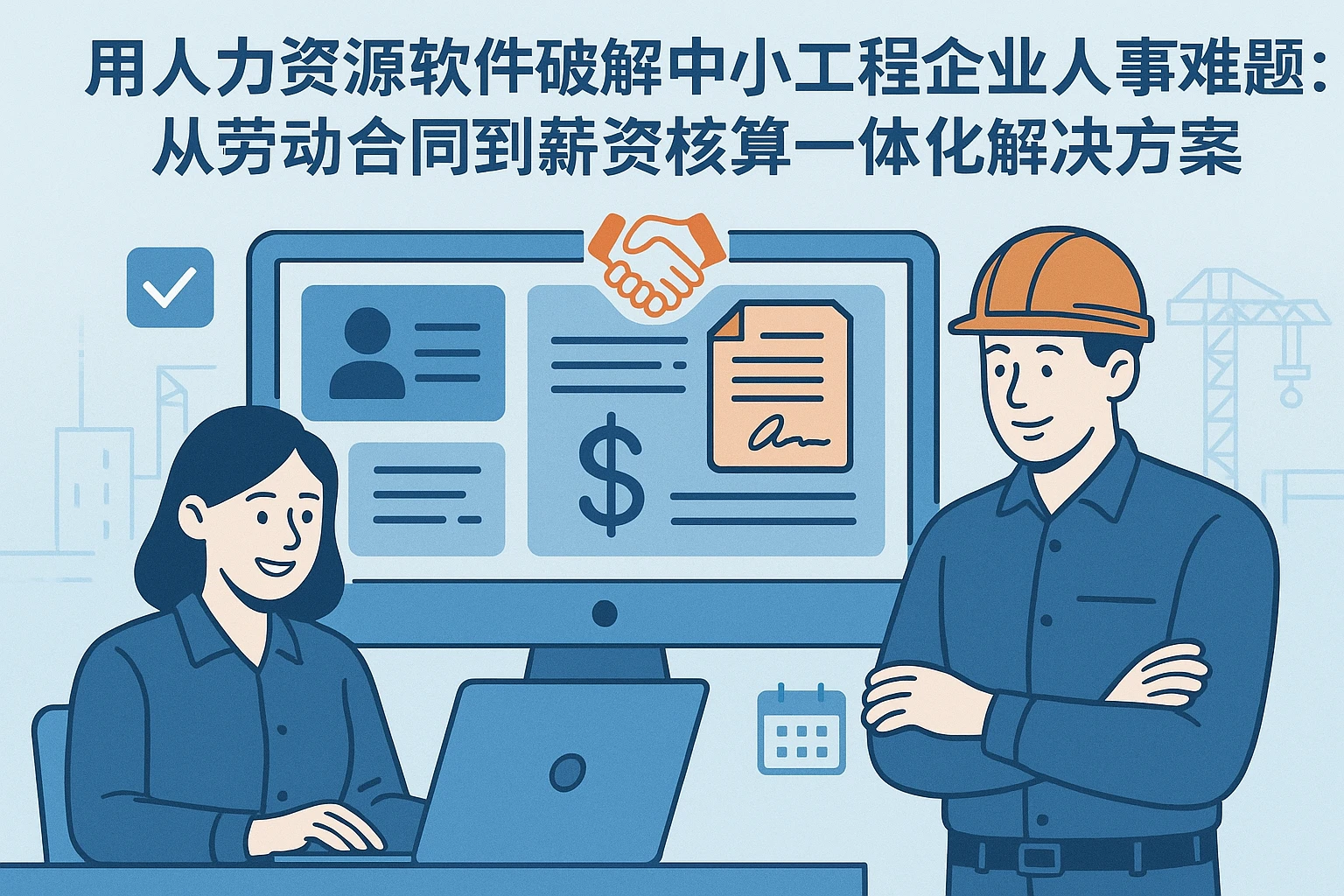 用人力资源软件破解中小工程企业人事难题：从劳动合同到薪资核算的一体化解决方案