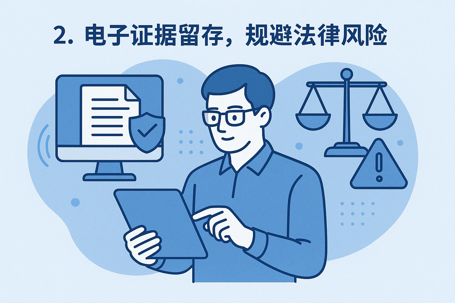 2. 电子证据留存,规避法律风险