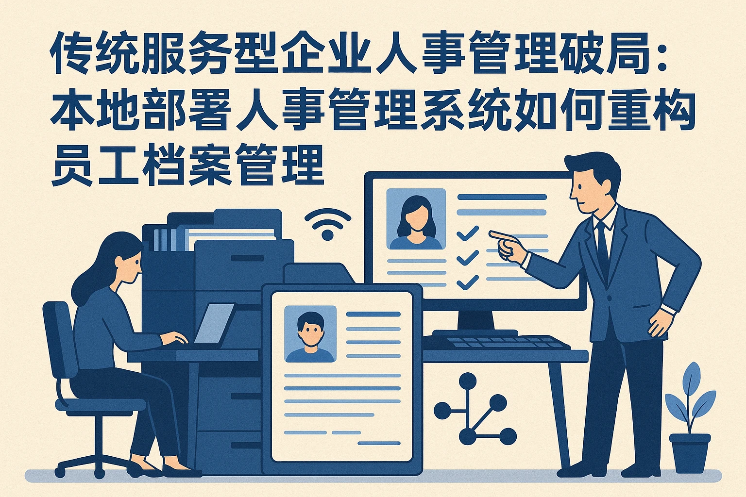 传统服务型企业人事管理破局：本地部署人事管理系统如何重构员工档案管理