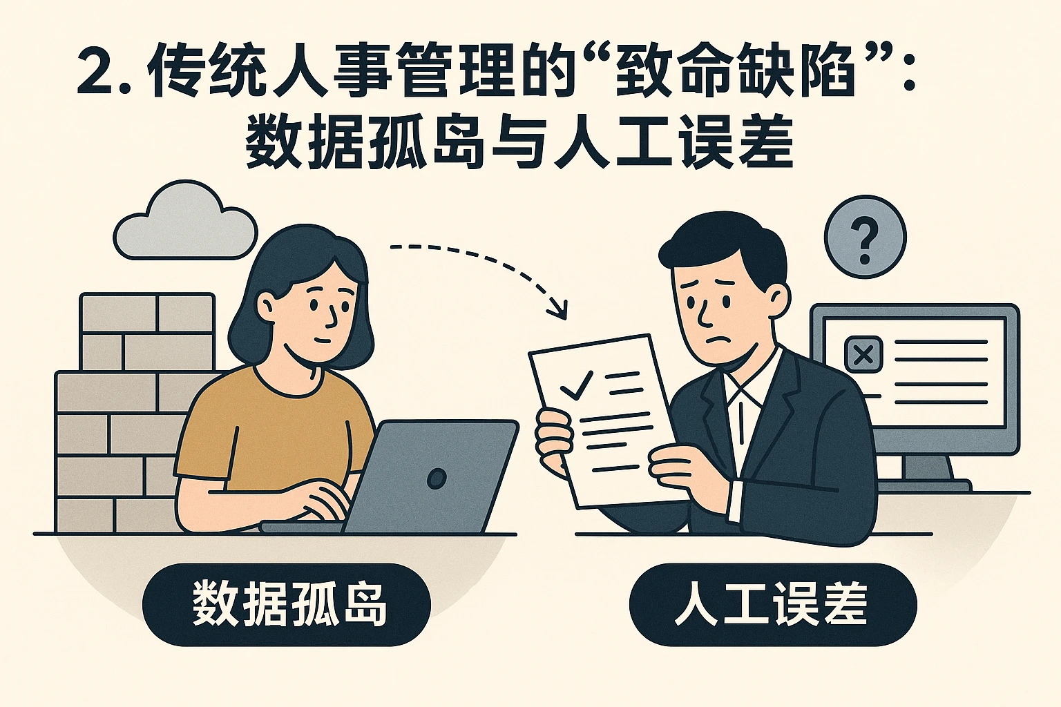 2. 传统人事管理的“致命缺陷”：数据孤岛与人工误差