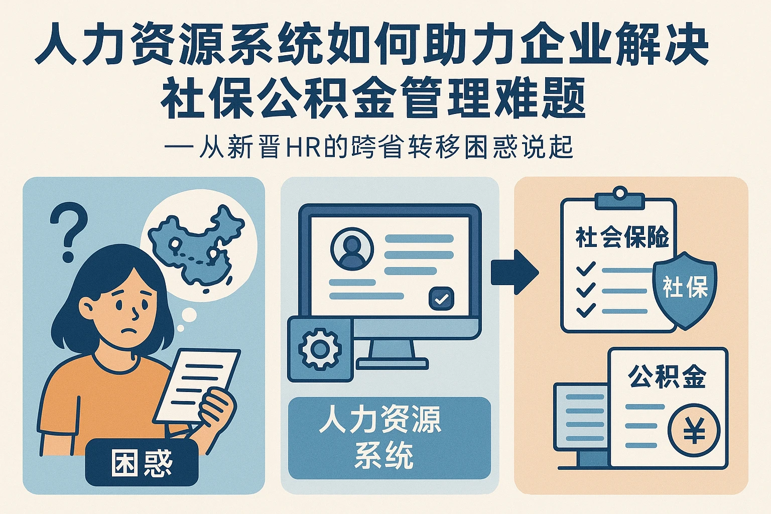 人力资源系统如何助力企业解决社保公积金管理难题——从新晋HR的跨省转移困惑说起