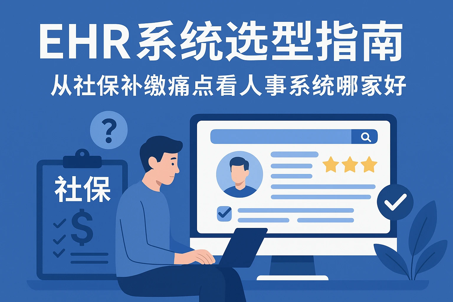 EHR系统选型指南：从社保补缴痛点看人事系统哪家好