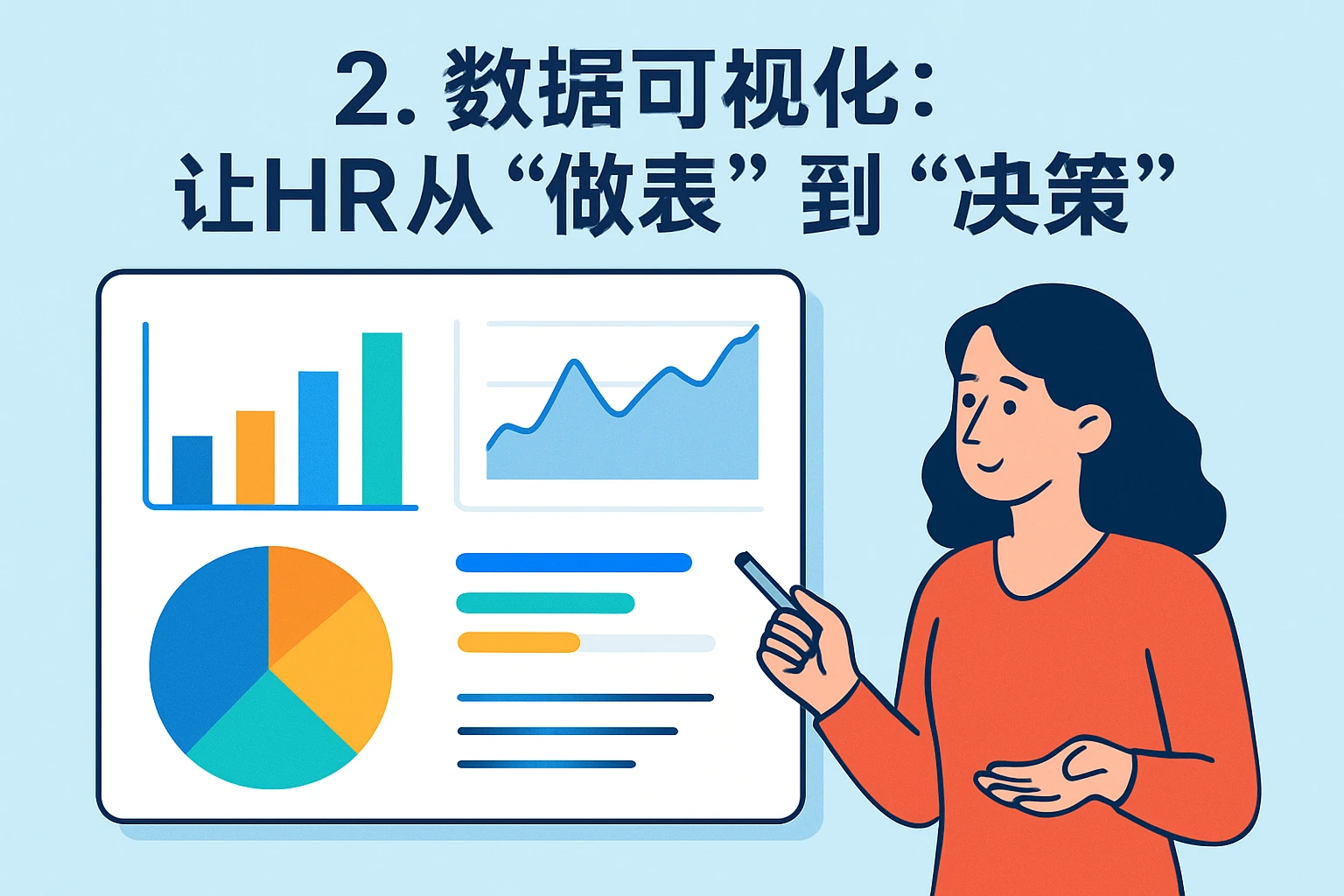 2. 数据可视化：让HR从“做表”到“决策”