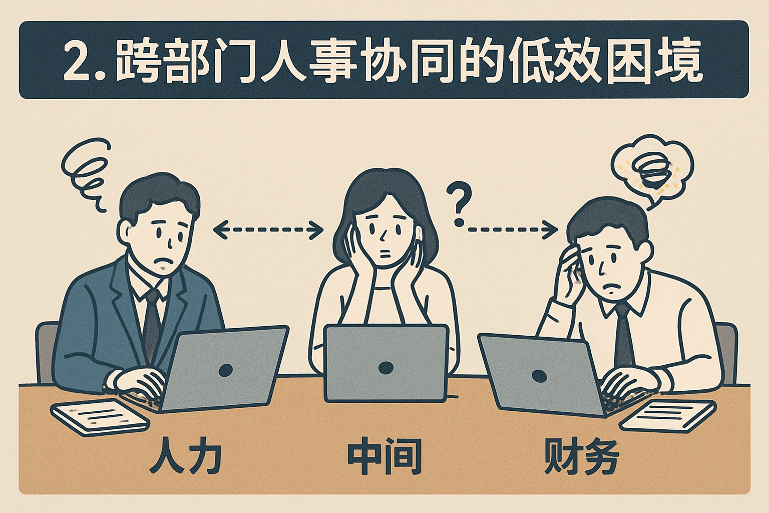 2. 跨部门人事协同的低效困境