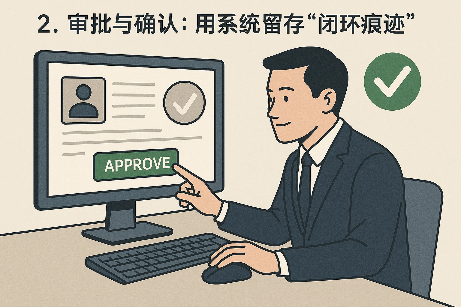 2. 审批与确认：用系统留存“闭环痕迹”
