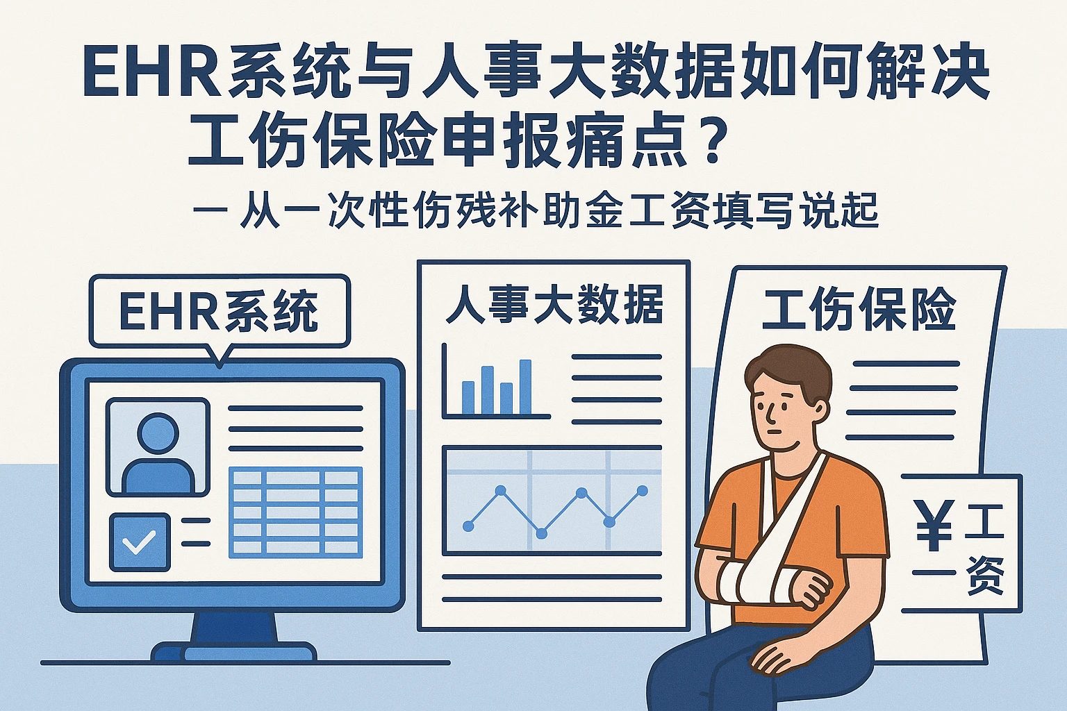 EHR系统与人事大数据如何解决工伤保险申报痛点？——从一次性伤残补助金工资填写说起