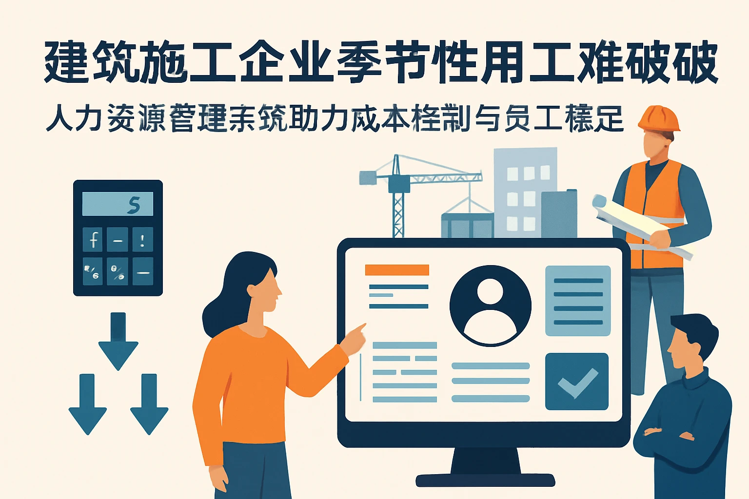 建筑施工企业季节性用工难题破解：人力资源管理系统助力成本控制与员工稳定