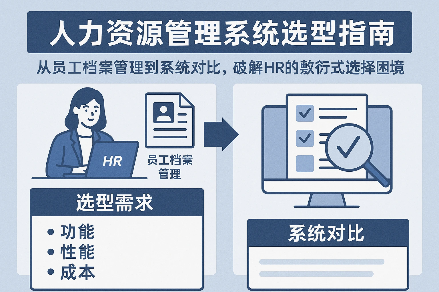 人力资源管理系统选型指南：从员工档案管理到系统对比，破解HR的敷衍式选择困境