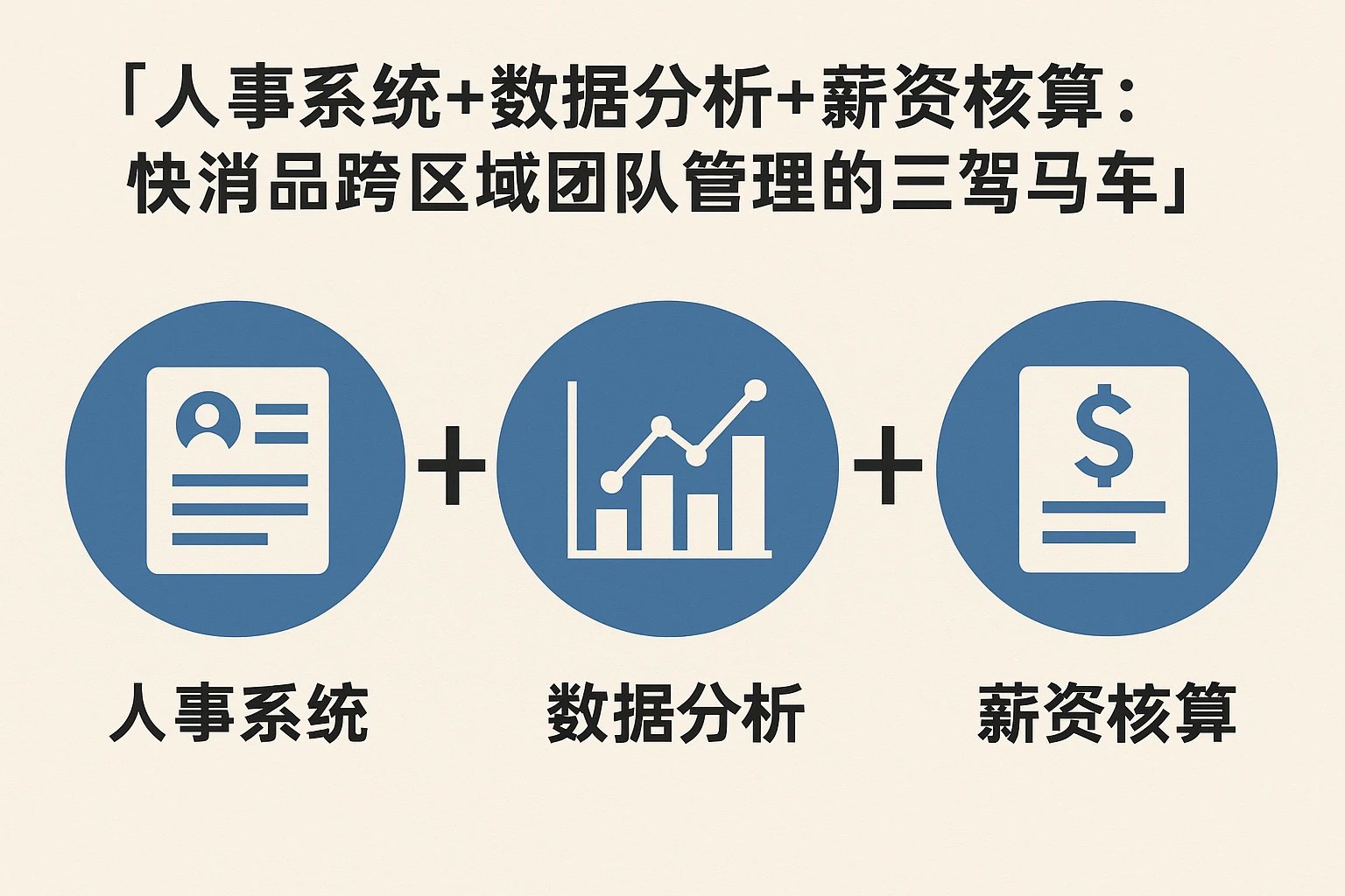 人事系统+数据分析+薪资核算：快消品跨区域团队管理的三驾马车