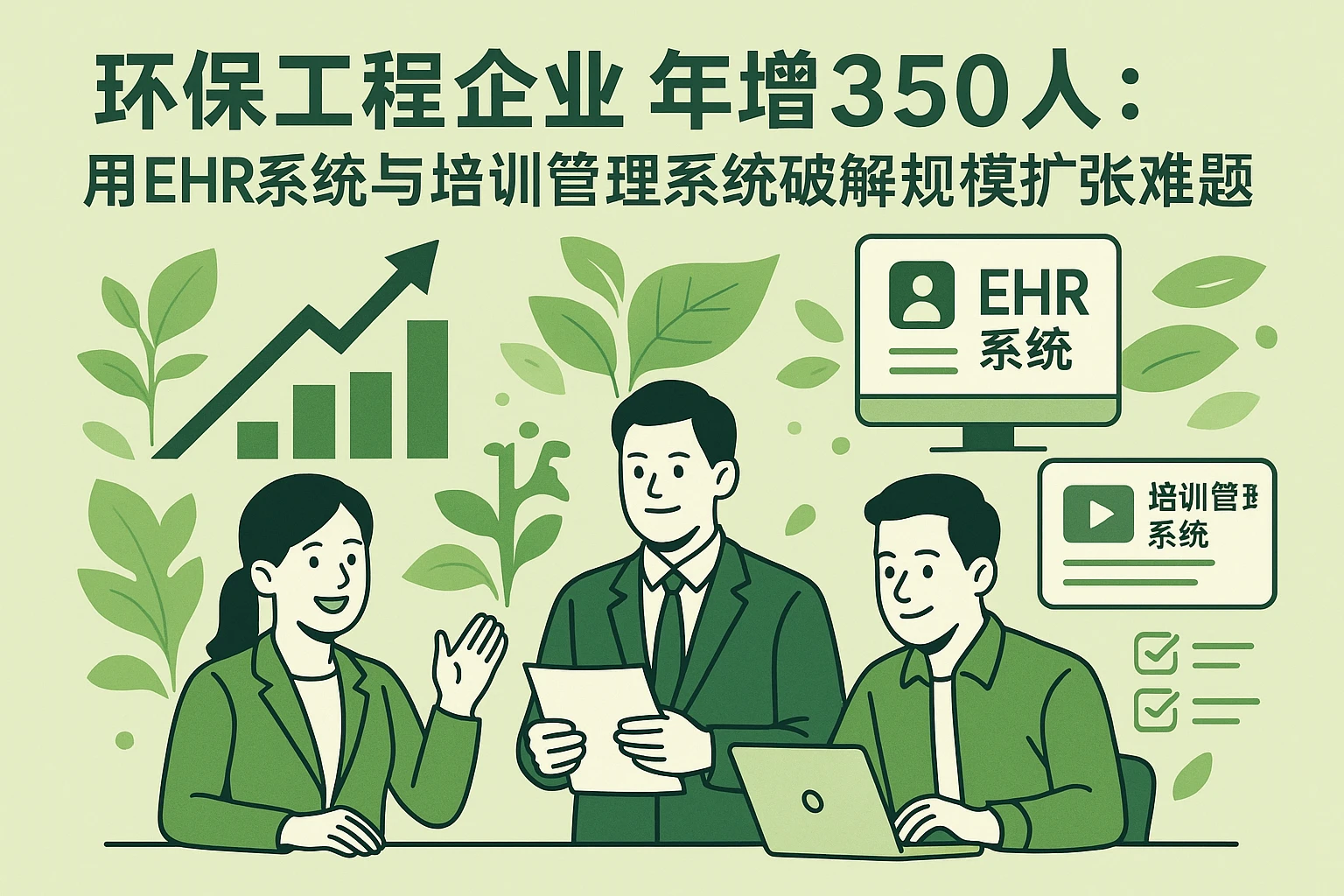 环保工程企业年增350人：用EHR系统与培训管理系统破解规模扩张难题